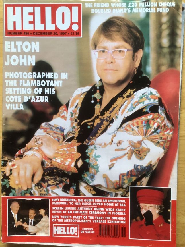 HELLO magazine side cover 20 December 1997