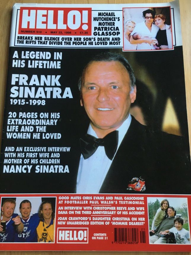 HELLO magazine side cover 23 May 1998