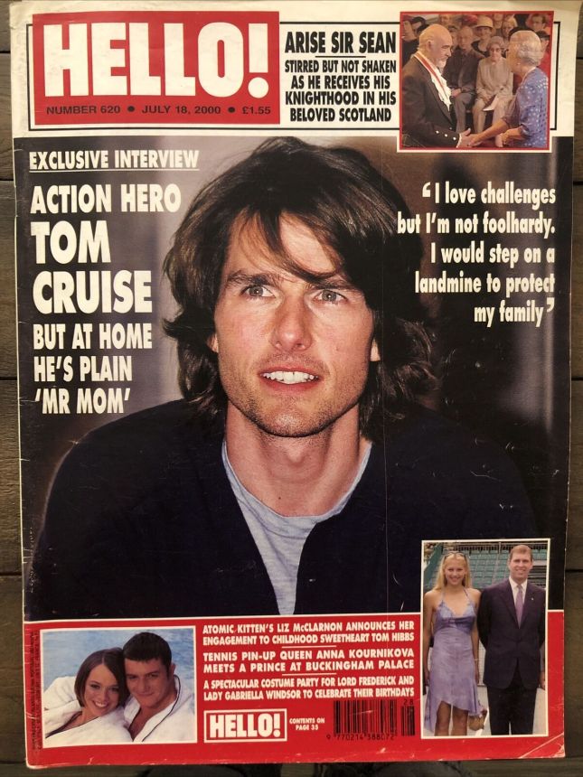 HELLO magazine side cover 18 July 2000
