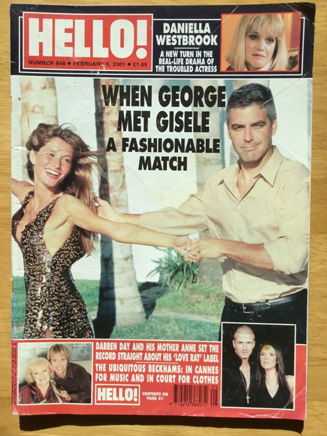 HELLO magazine side cover 6 February 2001