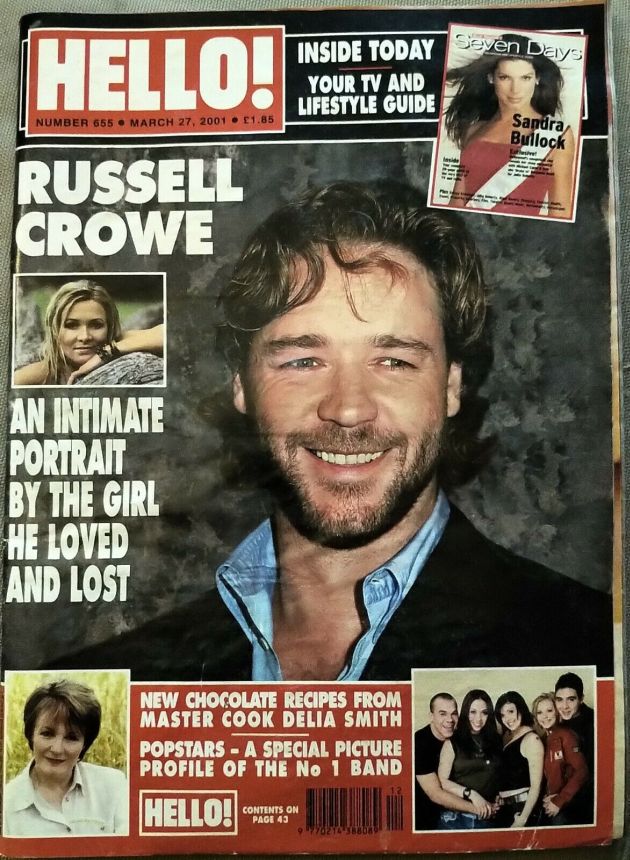HELLO magazine side cover 27 March 2001