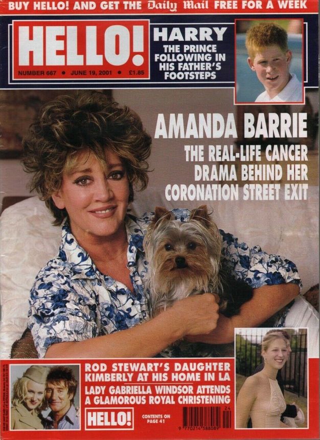 HELLO magazine side cover 19 June 2001