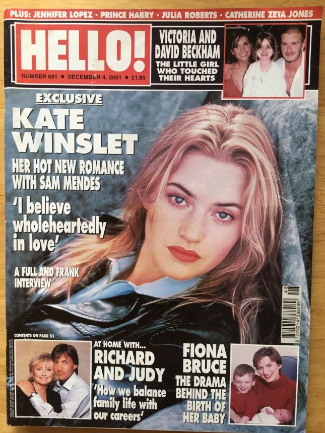 HELLO magazine side cover 4 December 2001