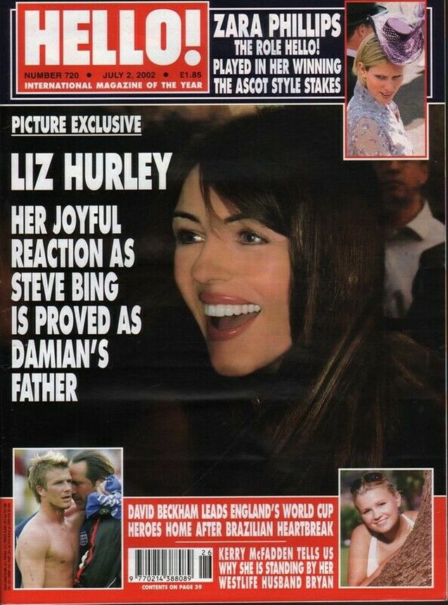 HELLO magazine side cover 2 July 2002
