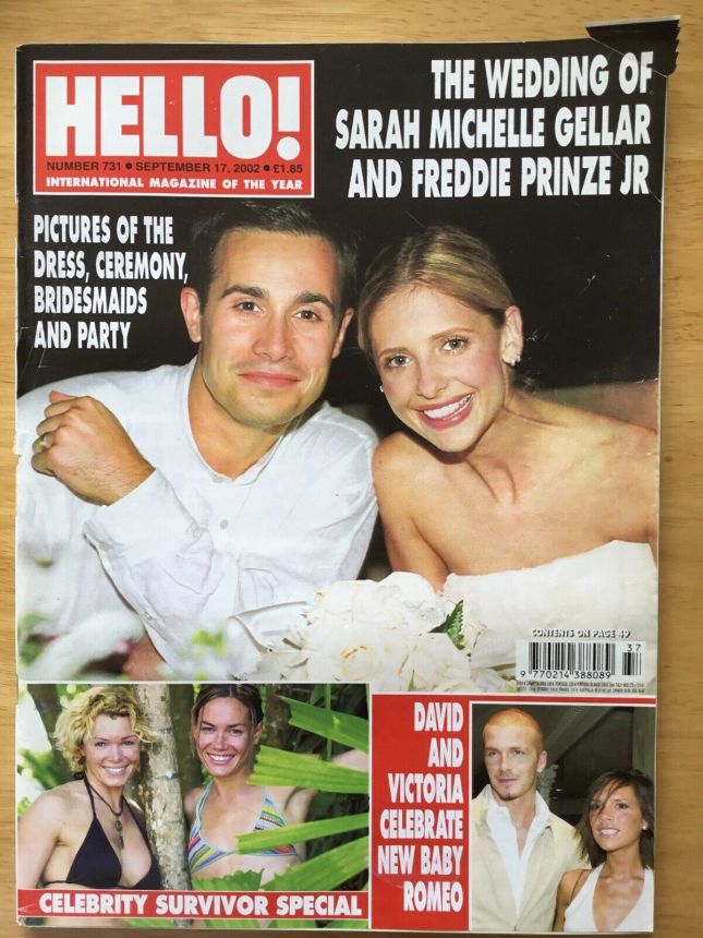 HELLO magazine side cover 17 September 2002