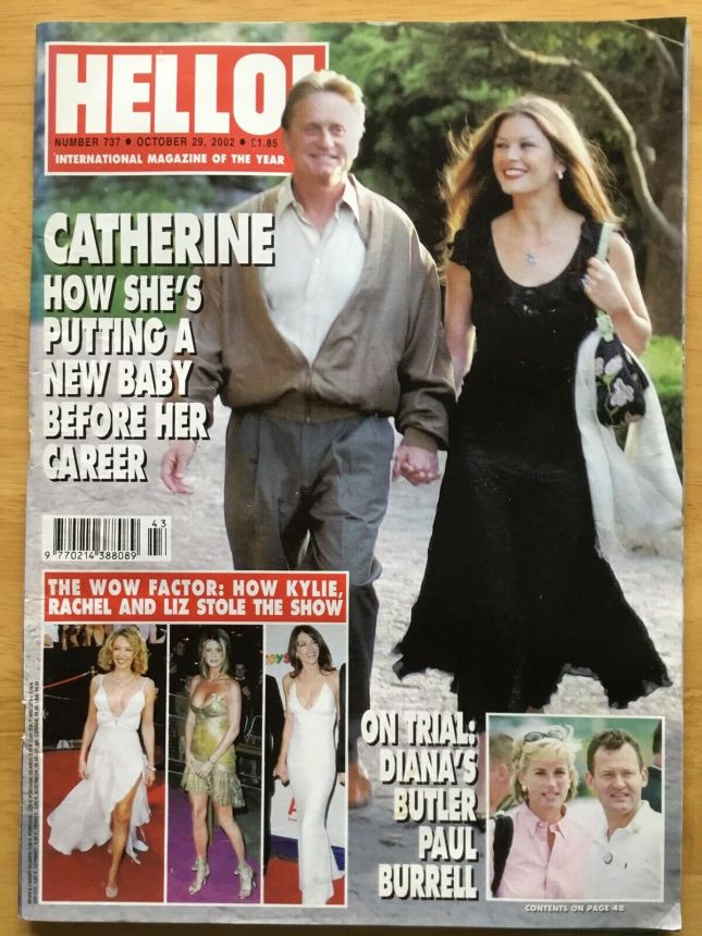 HELLO magazine side cover 29 October 2002