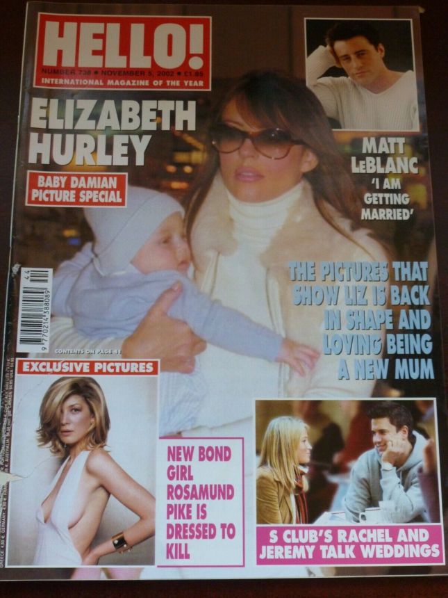 HELLO magazine side cover 5 November 2002