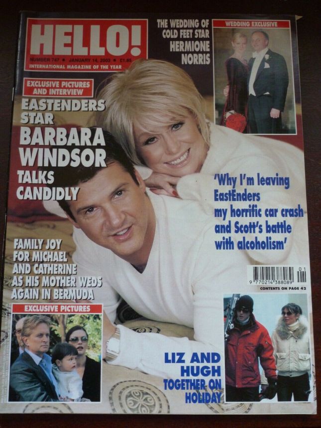 HELLO magazine side cover 14 January 2003