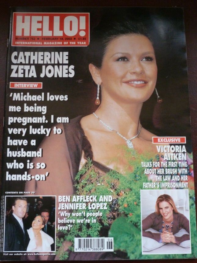 HELLO magazine side cover 18 February 2003