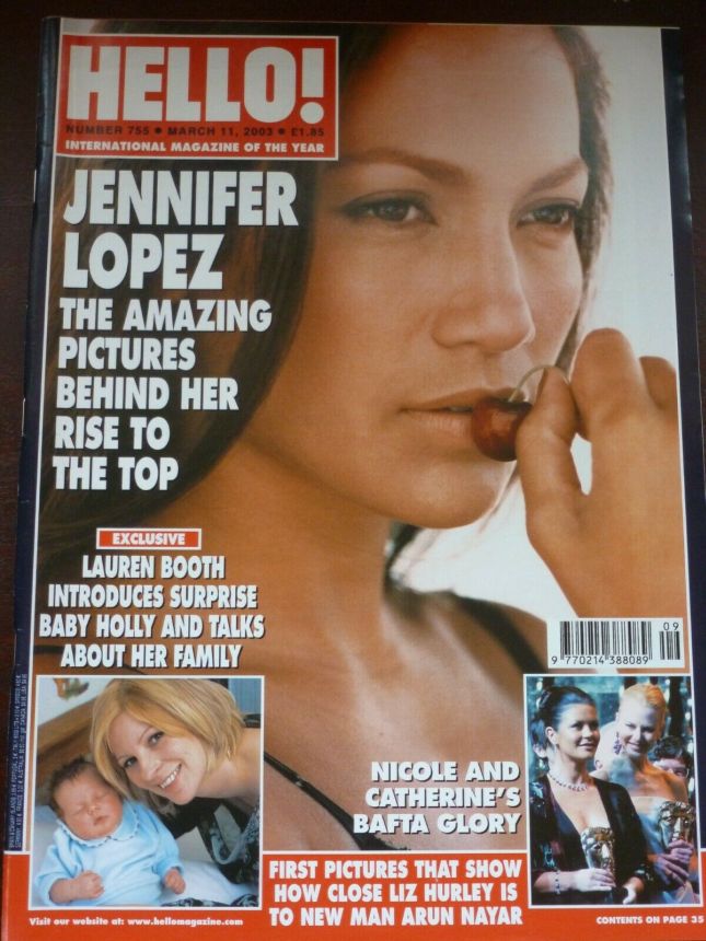 HELLO magazine side cover 11 March 2003
