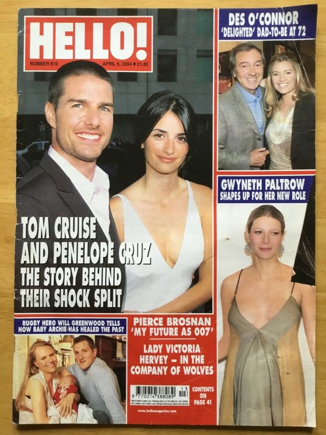 HELLO magazine side cover 6 April 2004