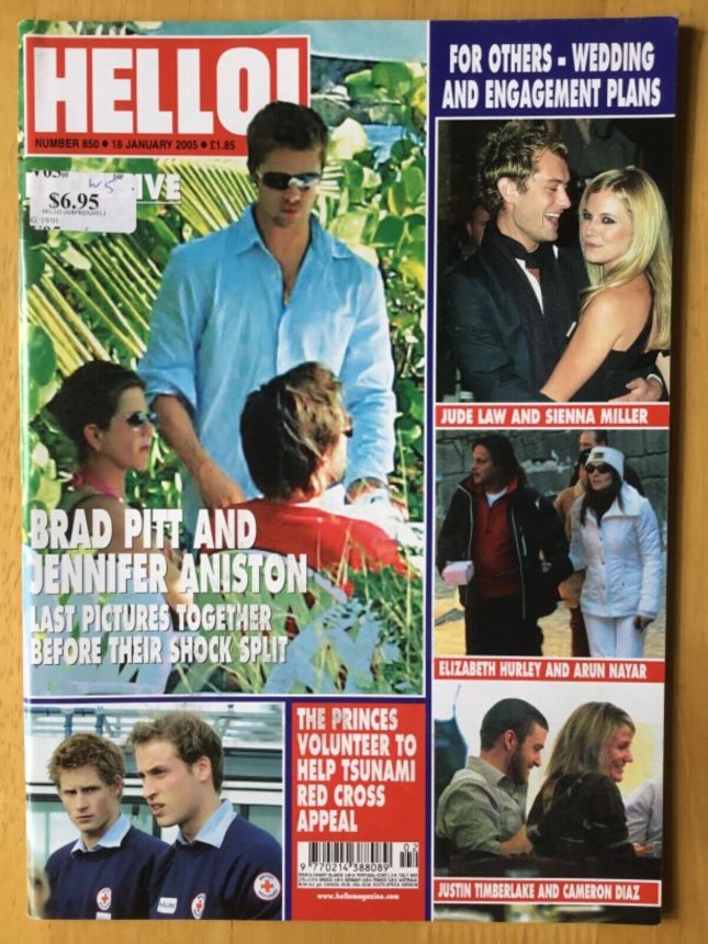 HELLO magazine side cover 18 January 2005