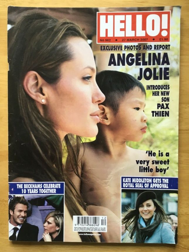HELLO magazine side cover 27 March 2007