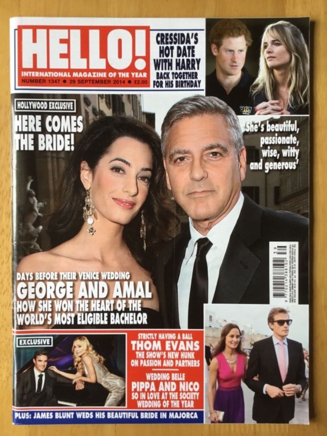 HELLO magazine side cover 29 September 2014