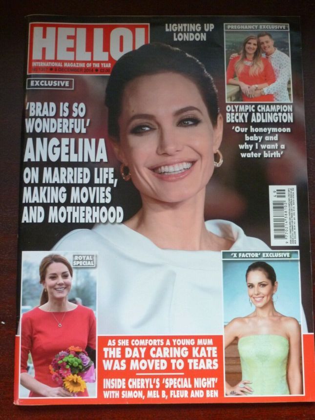 HELLO magazine side cover 8 December 2014