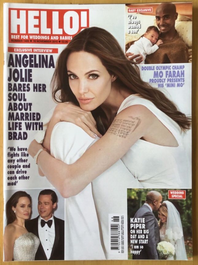 HELLO magazine side cover 16 November 2015