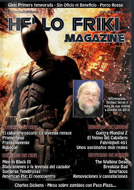 HELLO FRIKI MAGAZINE magazine side cover Issue 5 July 2012