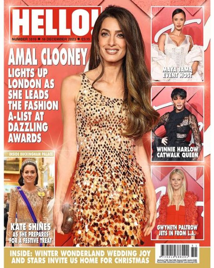 HELLO magazine side cover 18 December 2023