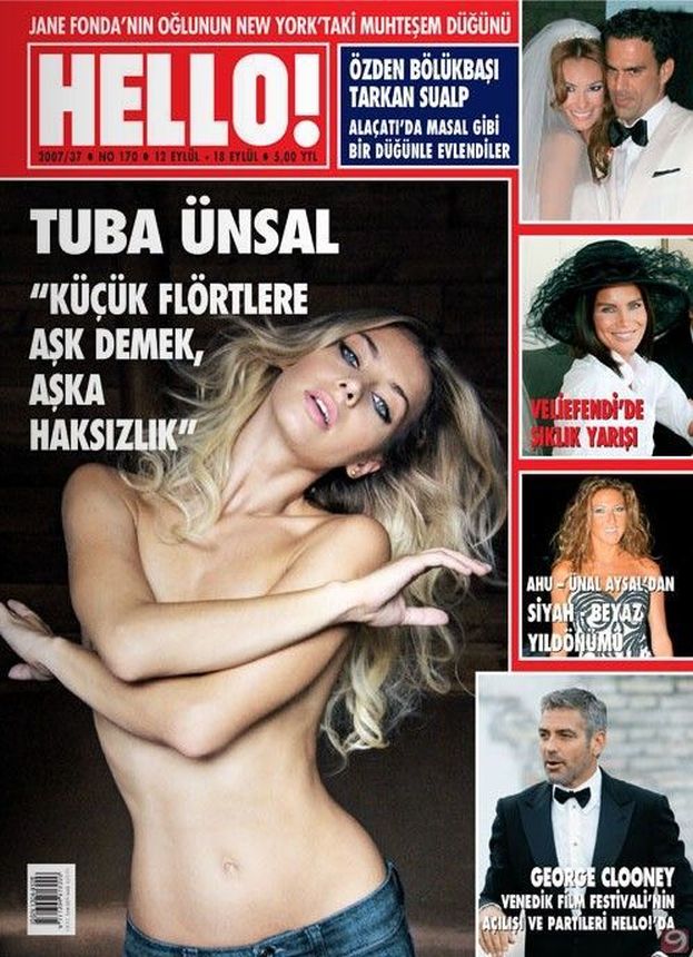 HELLO! TURKEY magazine side cover 12 September 2007