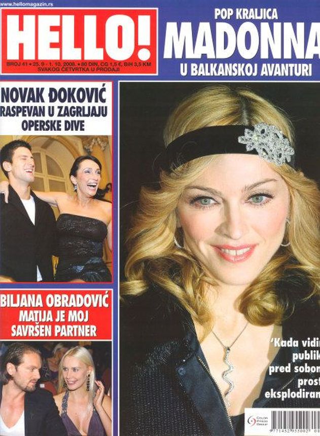 HELLO RUSSIA magazine side cover 25 September 2008