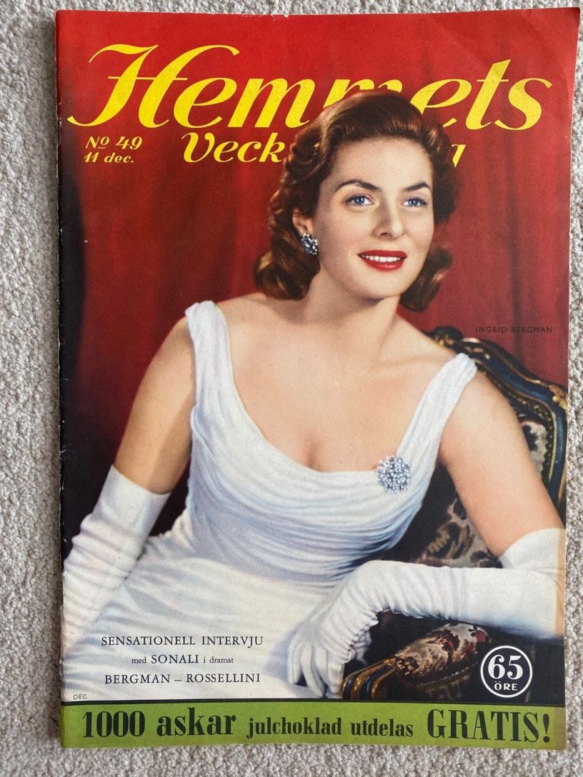 HEMMETS VECKOTIDNING magazine side cover Issue 49 11 December 1959
