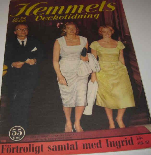 HEMMETS VECKOTIDNING magazine side cover Issue 39 30 September 1959