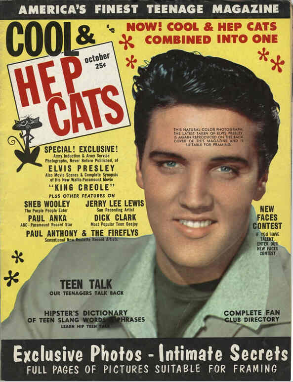 HEP CATS magazine side cover October 1958
