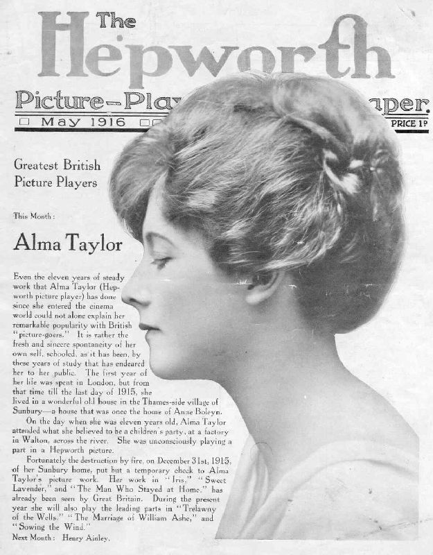 HEPWORTH PICTURE-PLAY PAPER magazine side cover May 1916