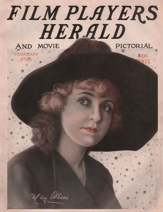 FILM PLAYERS HERALD AND MOVIE PICTORIAL magazine side cover  Vol 2 # 6 February 1916