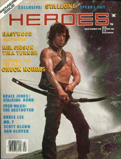 HEROES magazine side cover Issue 1 October 1985