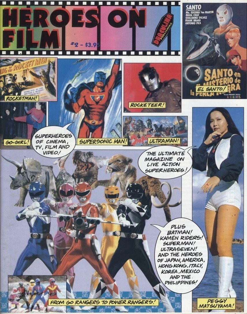 HEROES ON FILM magazine side cover Issue 2 June 1995