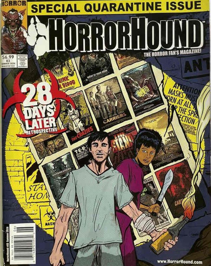 HORRORHOUND magazine side cover Issue 83 Summer 2020