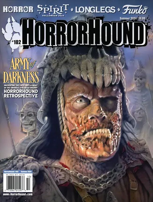 HORRORHOUND magazine side cover Issue 102 Summer 2024