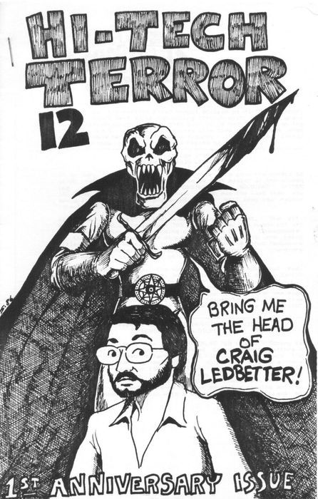 HI-TECH TERROR magazine side cover Issue 12  1986
