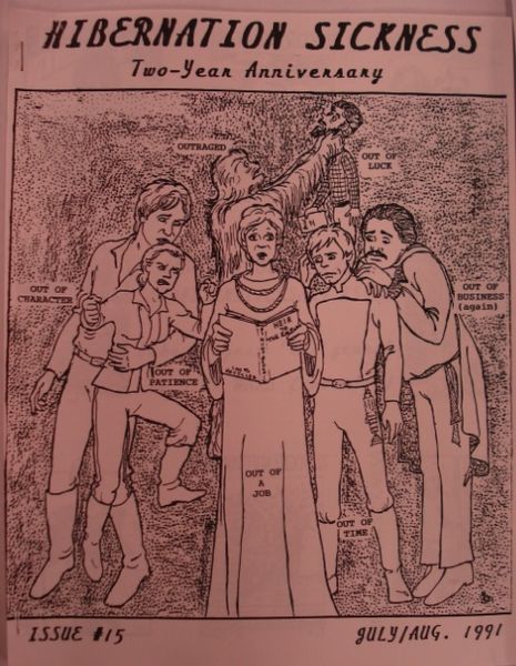 HIBERNATION SICKNESS magazine side cover Issue 15 July/August 1991