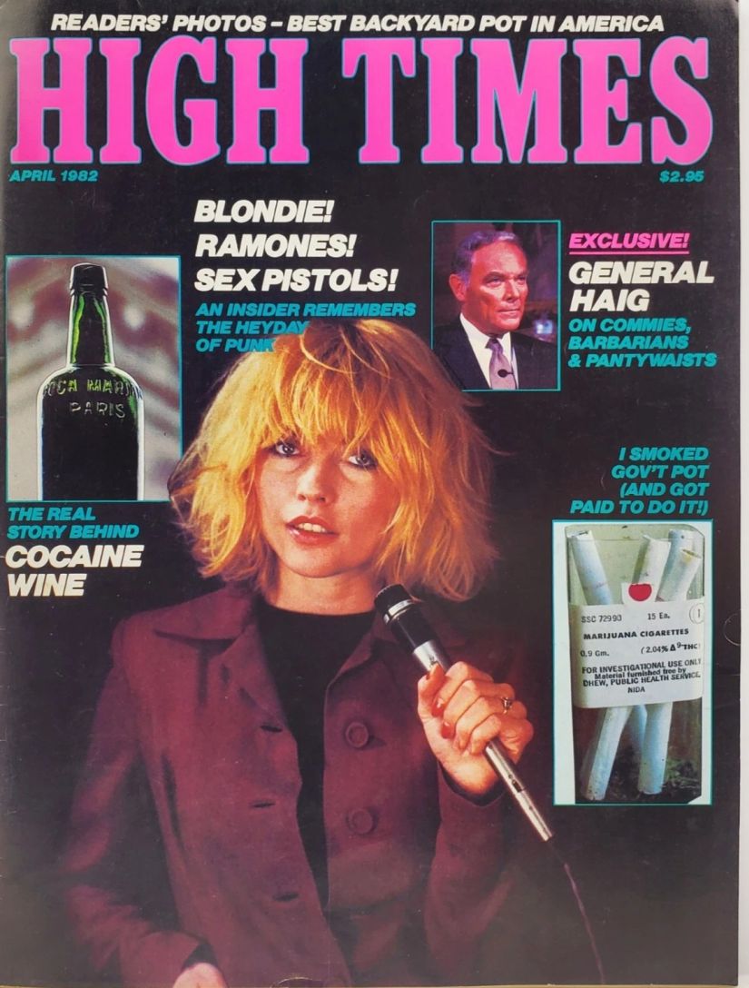 HIGH TIMES magazine side cover  April 1982