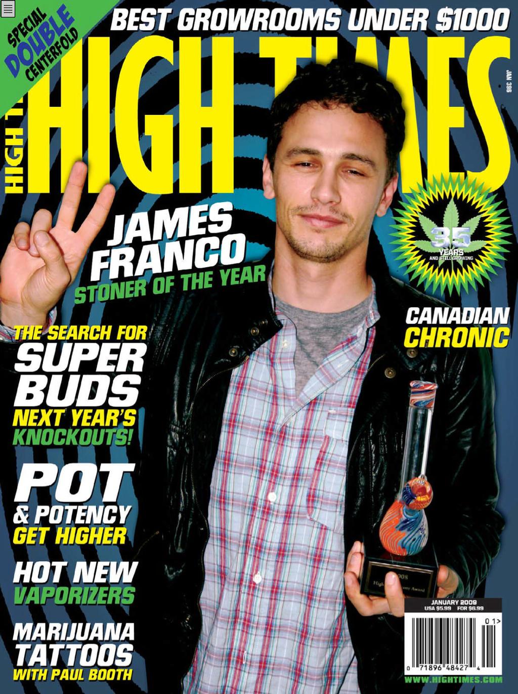 HIGH TIMES magazine side cover  January 2009