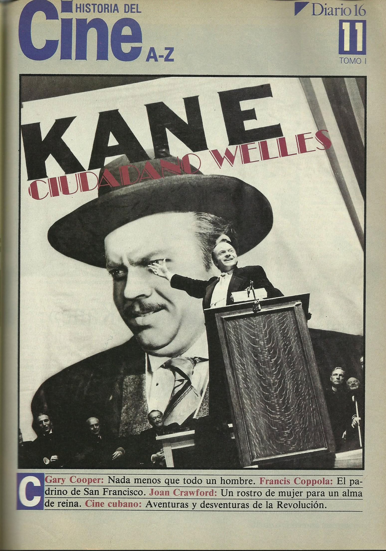 HISTORIA DEL CINE A-Z magazine side cover Issue 11  1986