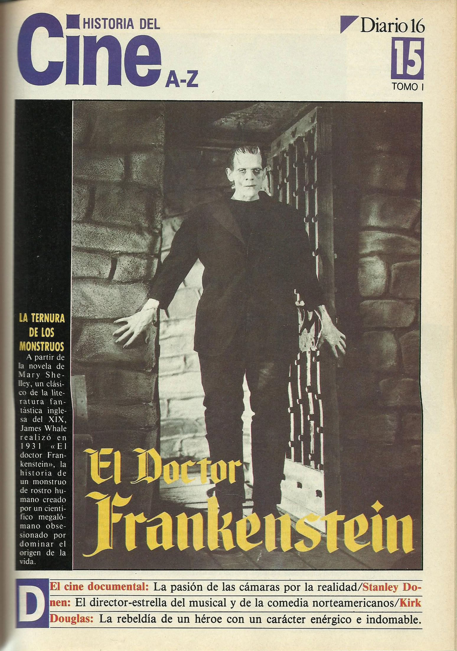 HISTORIA DEL CINE A-Z magazine side cover Issue 15  1986