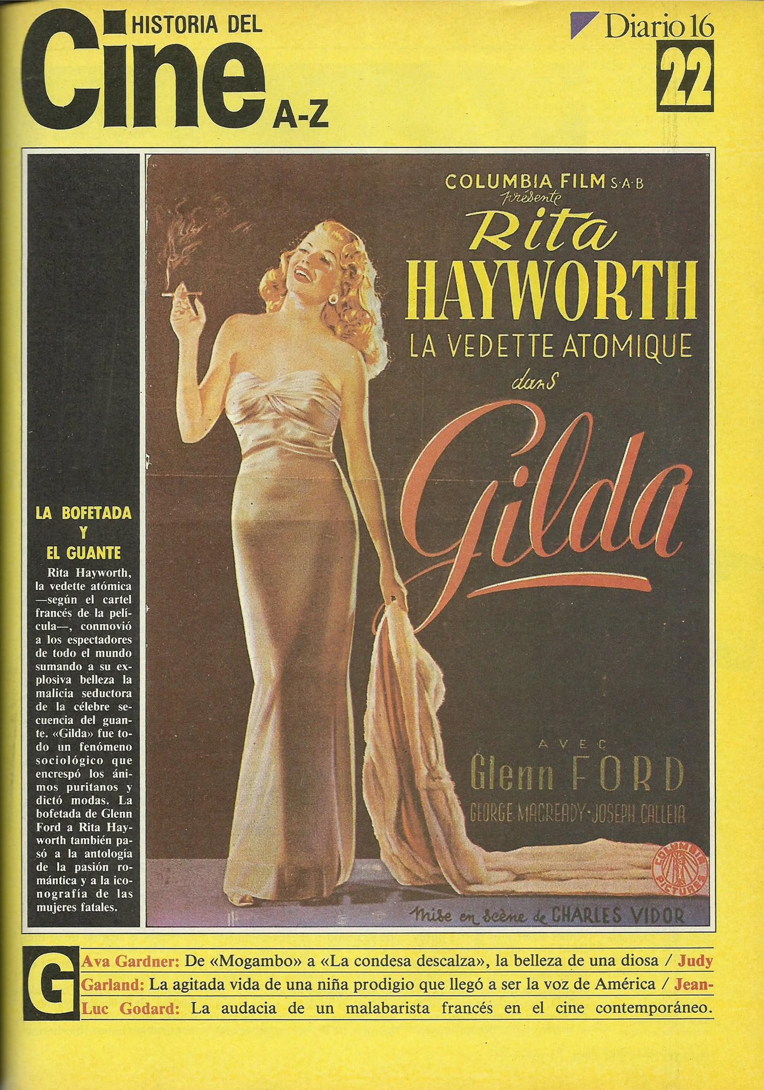 HISTORIA DEL CINE A-Z magazine side cover Issue 22  1986