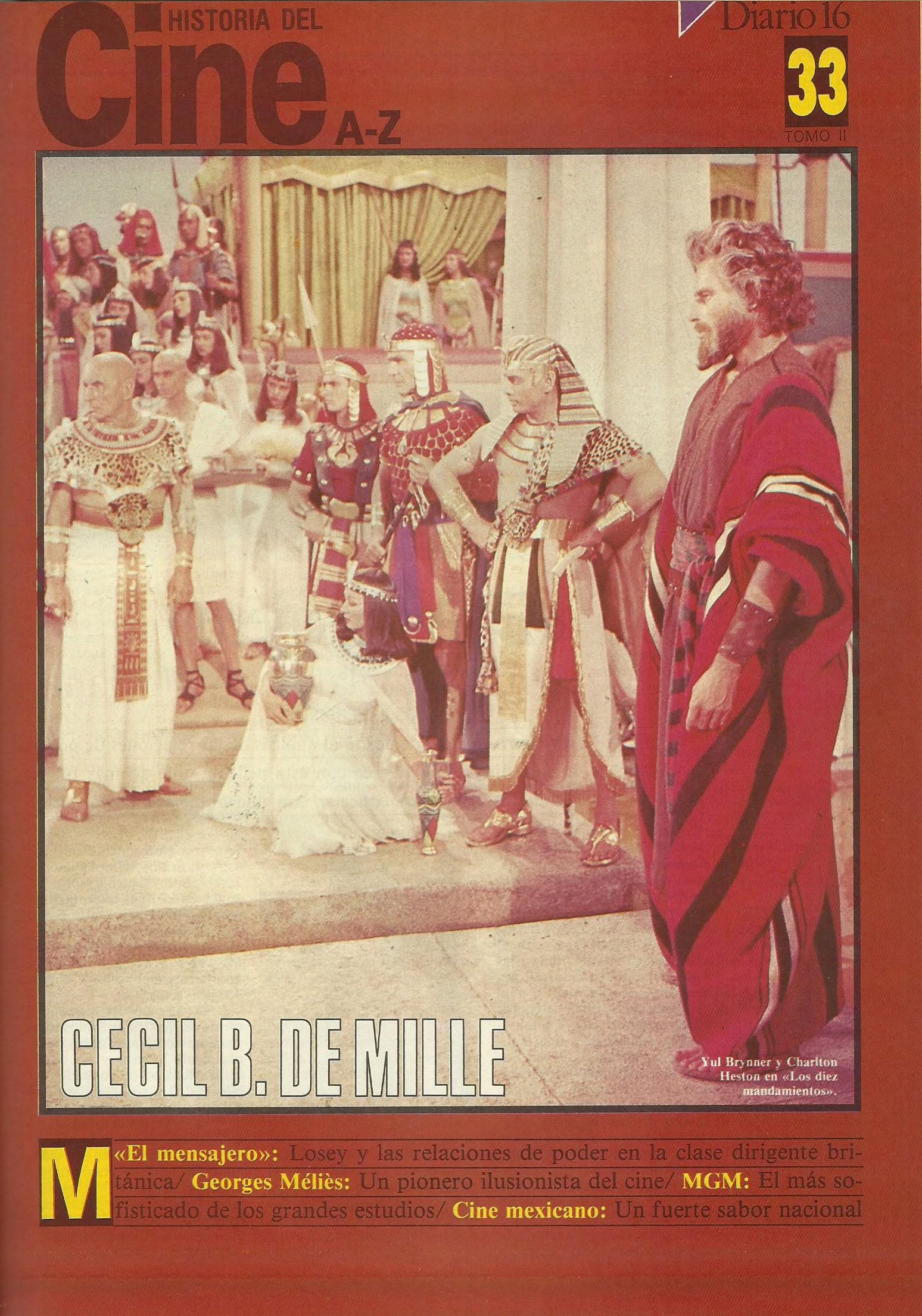HISTORIA DEL CINE A-Z magazine side cover Issue 33  1986