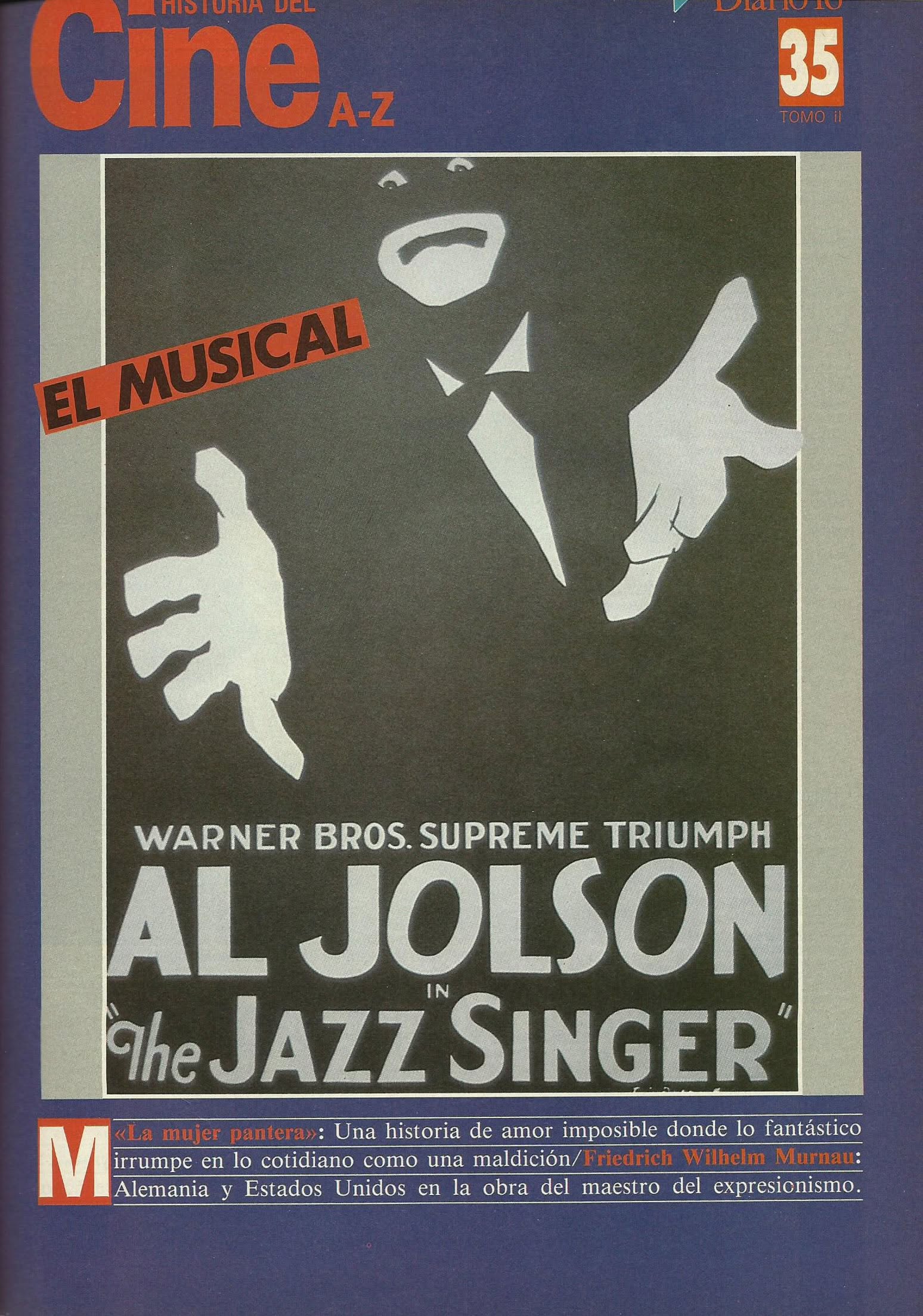 HISTORIA DEL CINE A-Z magazine side cover Issue 35  1986