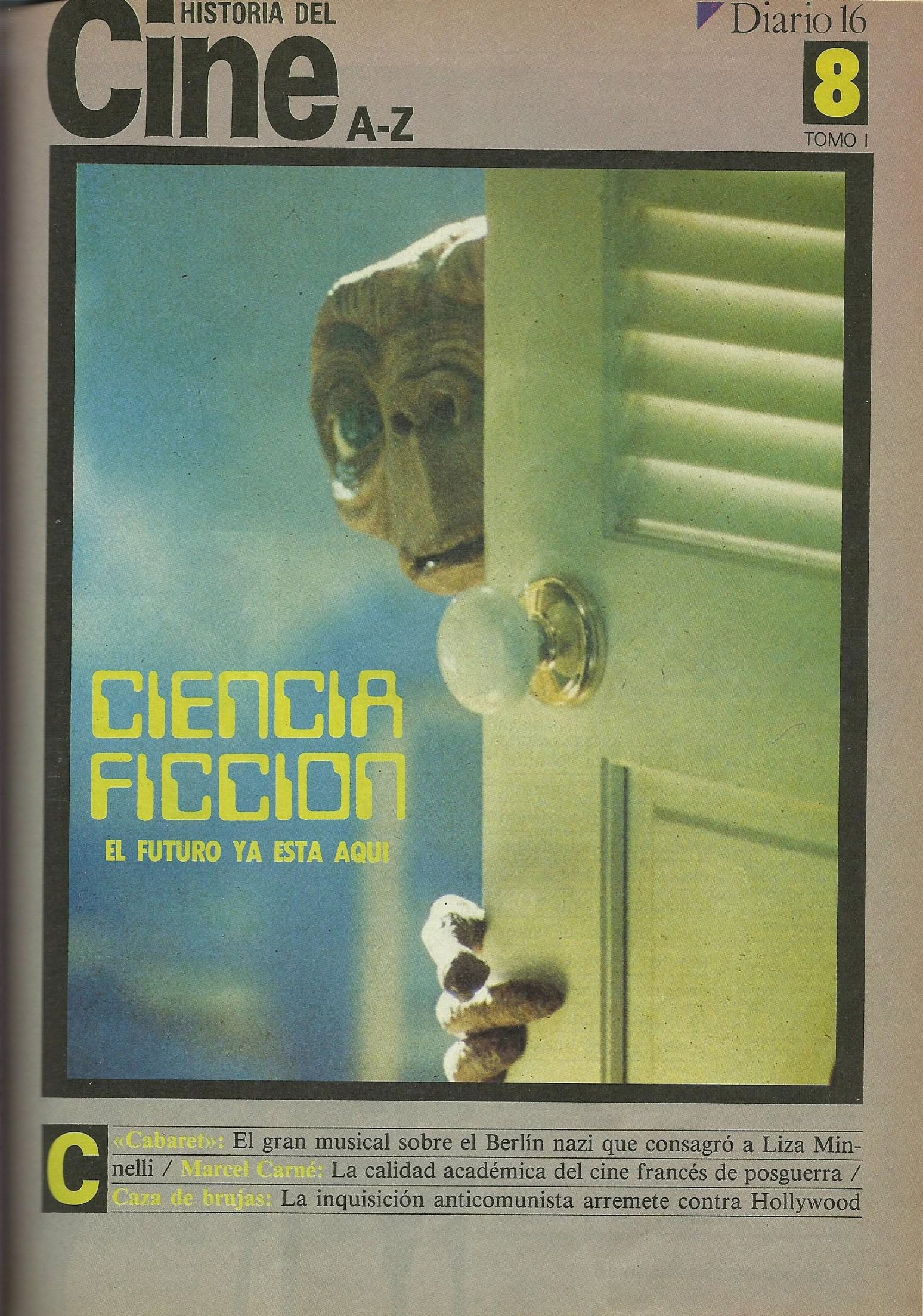 HISTORIA DEL CINE A-Z magazine side cover Issue 8  1986