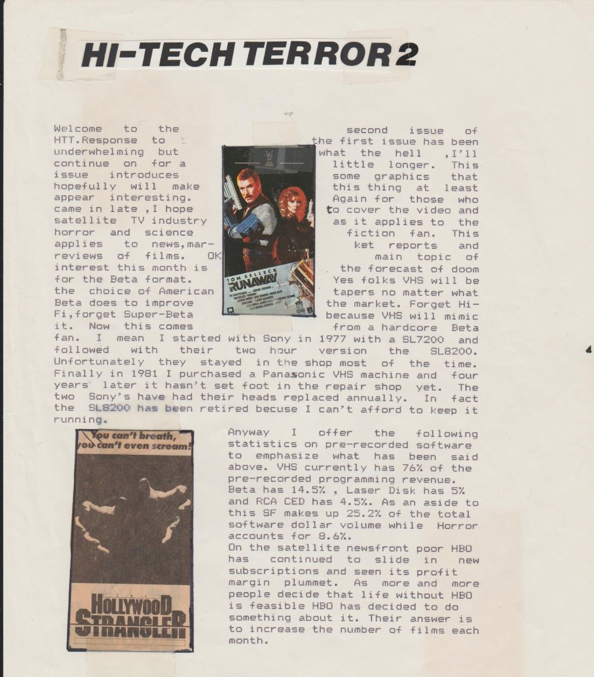 HI-TECH TERROR magazine side cover Issue 2   