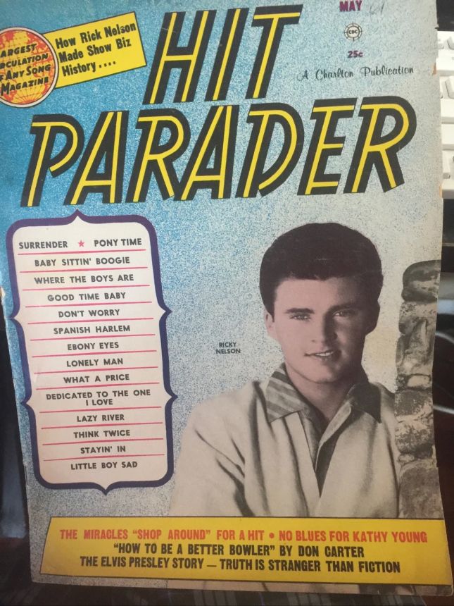 HIT PARADER magazine side cover  May 1961