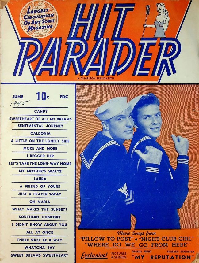 HIT PARADER magazine side cover  June 1945