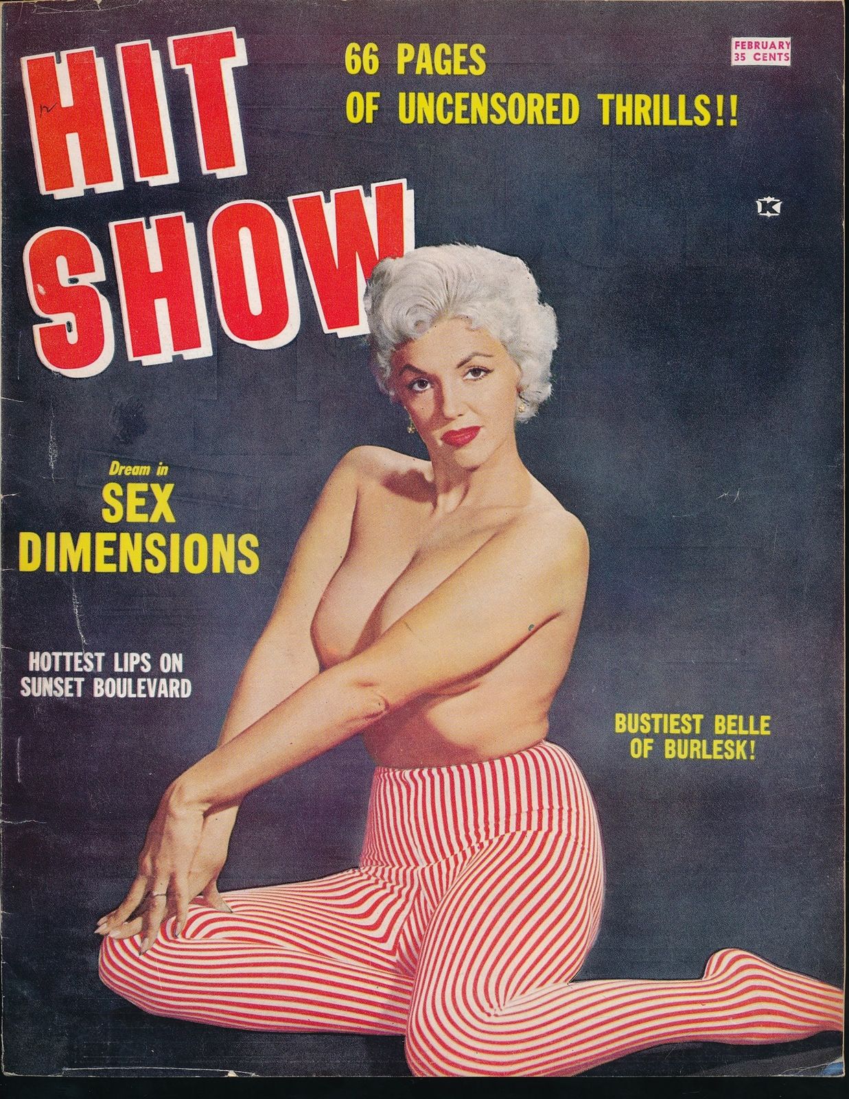 HIT SHOW magazine side cover  February 1960