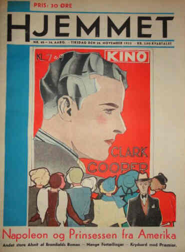HJEMMET magazine side cover Issue 48 28 November 1933