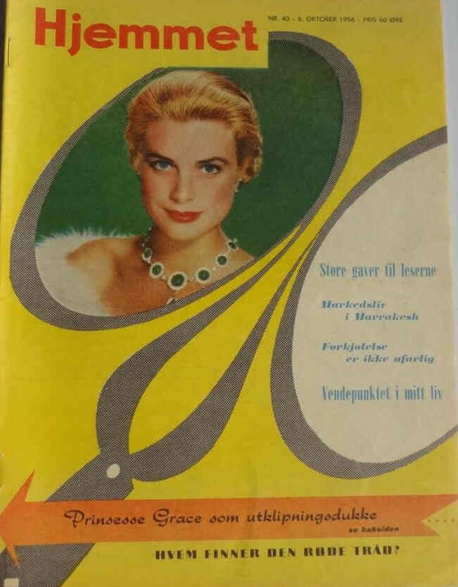 HJEMMET magazine side cover Issue 40 6 October 1956