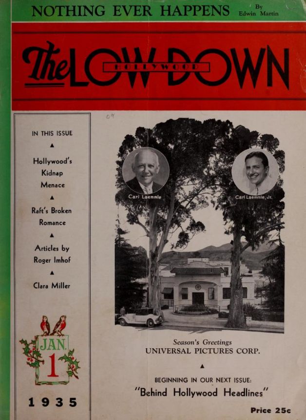 HOLLYWOOD LOW-DOWN | THE magazine side cover  January 1935
